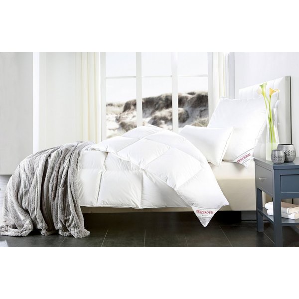 Haeussling Daunenbettdecke Swiss Royal, Bettdecken für Sommer und Winter, Ganzjahresdecke, Decke, Füllung: 90% Daunen, 10% Federn, Bezug: 100% Baumwolle, Bettde