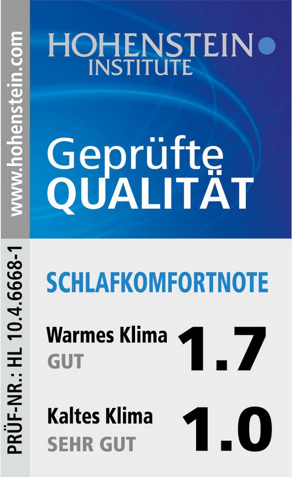 Haeussling Daunenbettdecke Swiss Royal, Bettdecken für Sommer und Winter, Ganzjahresdecke, Decke, Füllung: 90% Daunen, 10% Federn, Bezug: 100% Baumwolle, Bettde – Bild 5 von 5