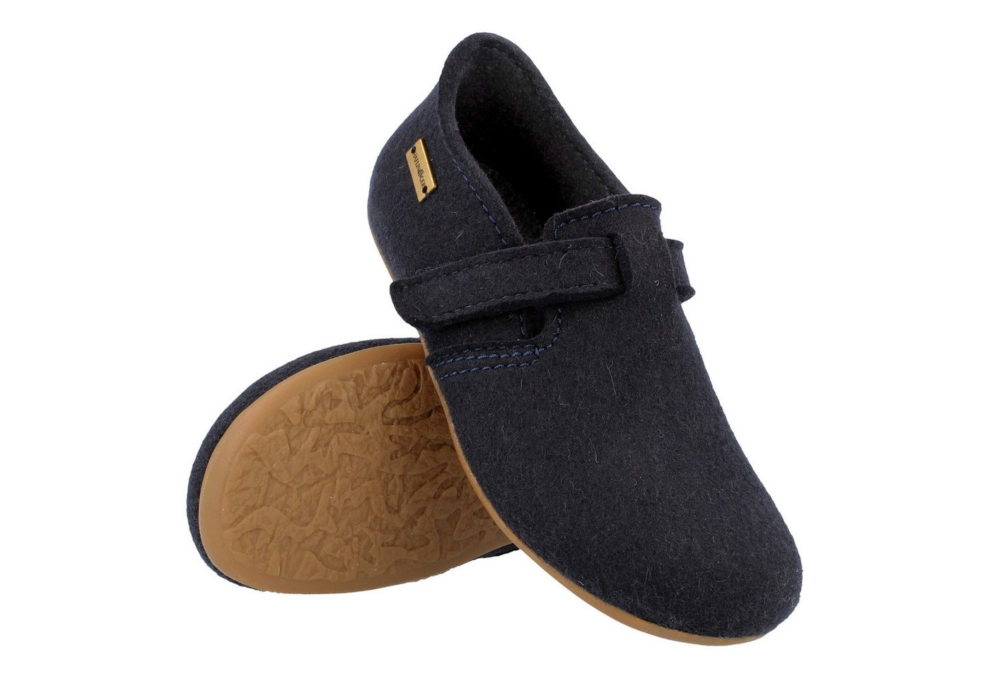 Haflinger Everest Focus Filzpantoffel mit verstellbarem Riemen Hausschuh unisex Hausschuh – Bild 2 von 3