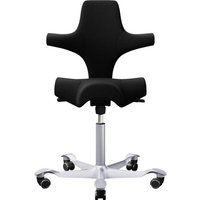 HAG Bürodrehstuhl "Capisco 8106" GF 200 mm, Gestell: silber, Stoff: "Cura" black