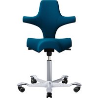 HAG Bürodrehstuhl "Capisco 8106" GF 200 mm, Gestell: silber, Stoff: "Selet" navy blue