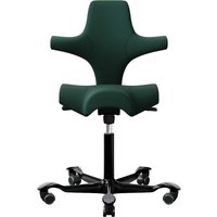 HAG Bürodrehstuhl "Capisco 8106" GF 200 mm, Gestell: schwarz, Stoff: "Selet" dark green