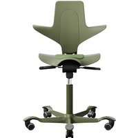 HAG Bürodrehstuhl "Capisco Puls 8010" Gestell: moss grey,Stoff: "Mainline Flax" green