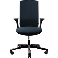 HAG Bürodrehstuhl "Futu 1200-S" mit AL, Gestell: schwarz, Stoff: "FutuKnit" Dusk