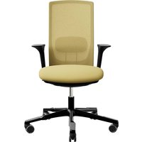 HAG Bürodrehstuhl "Futu mesh 1100-S" mit AL, Gestell: schwarz, Stoff: "FutuKnit" Straw