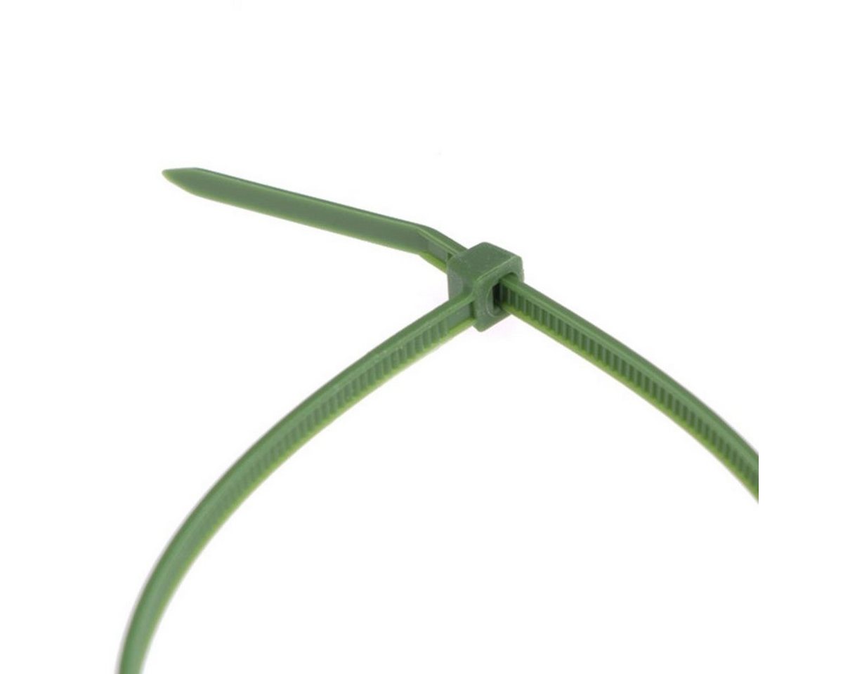 HaGa Kabelbinder 100 Stück Kabelbinder 100mm x 2,5mm in grün (100-St) – Bild 3 von 5