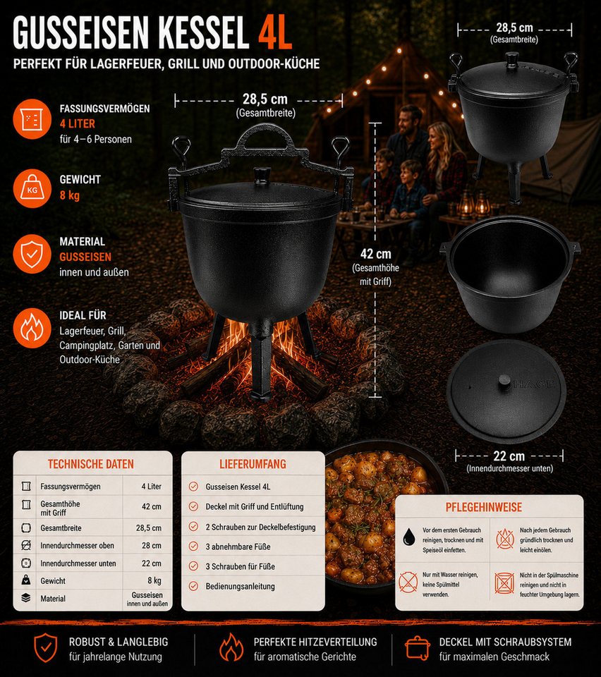 Hage Feuertopf Dutch Oven – Bild 2 von 5