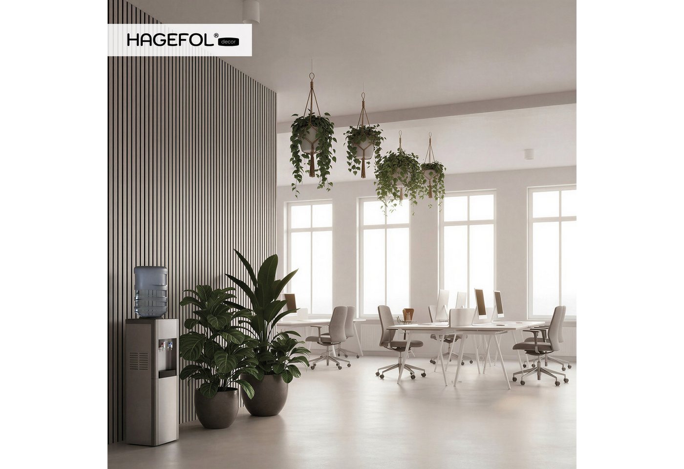 HAGEFOL Wandpaneel Akustikpaneele EasyFix, selbstklebend mit Holzlamellen, 2 Stk./Paket – Bild 2 von 5