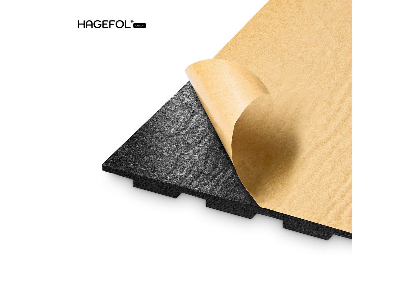 HAGEFOL Wandpaneel Akustikpaneele Lite, selbstklebendes Wandpaneel, 2 Stk./Paket, BxL: 28x240 cm, 0,67 qm, Selbstklebend – Bild 4 von 5