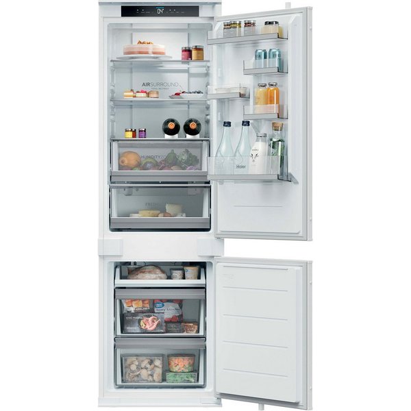 Haier Einbaukühlgefrierkombination ID Titanium 2 HBQW5518D, 177,2 cm hoch, 54 cm breit, Humidity Zone: Obst, Gemüse und Salat 2x länger frisch halten