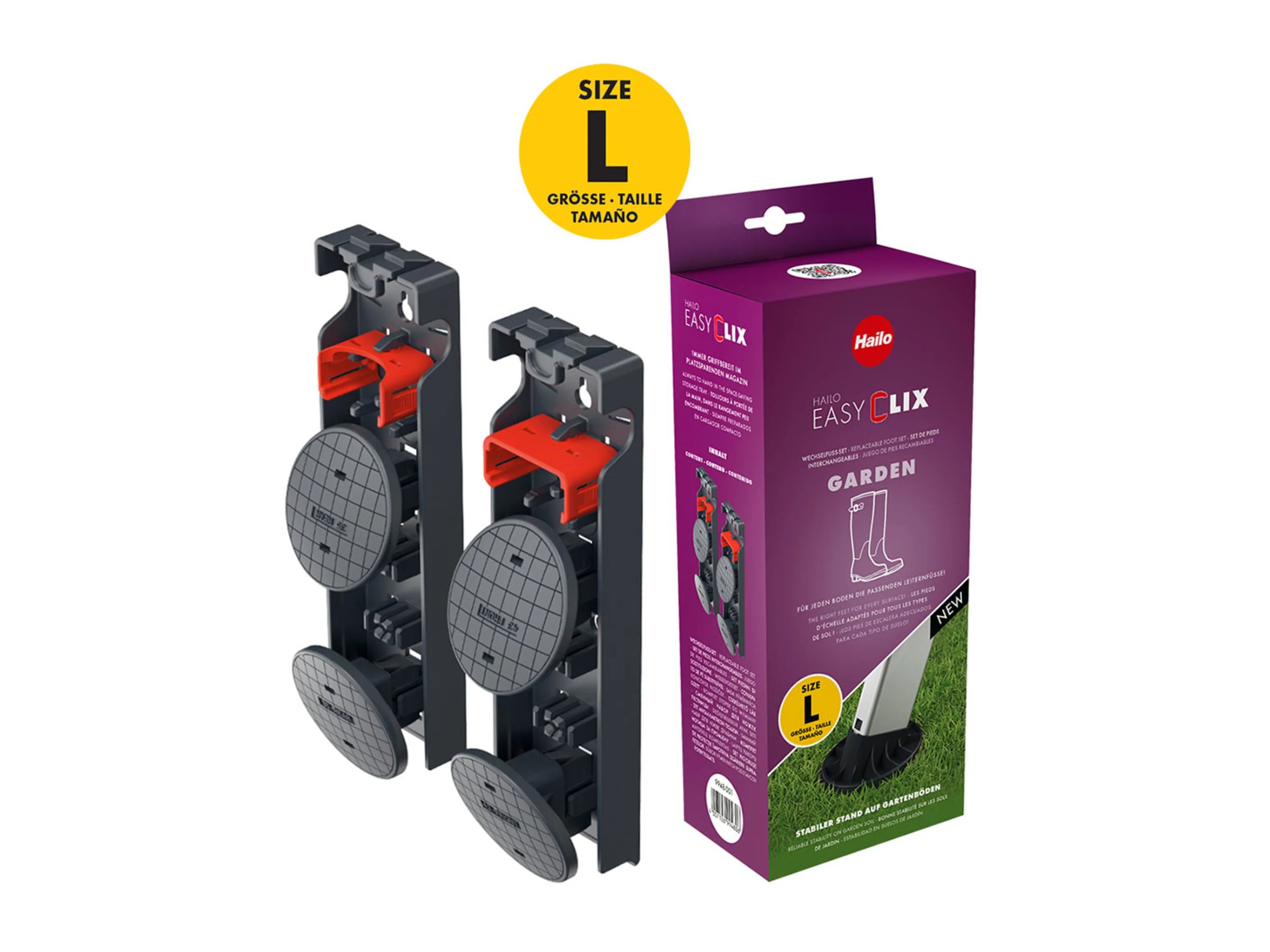 HAILO Aluminium-Leiter, mit Gartenfüßen – Bild 2 von 4