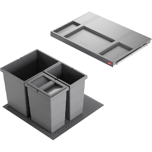 Hailo Einbaumülleimer Abfallsammler Allegro System 295 18/8/8/D