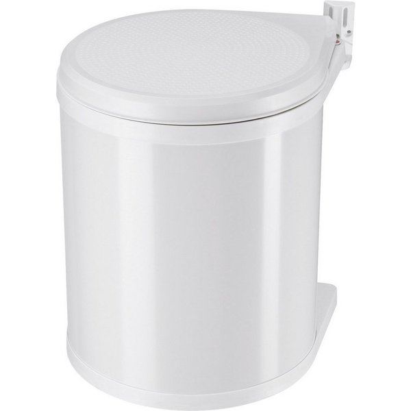 Hailo Einbaumülleimer Compact-Box M, 15 Liter, Stahlblech weiß, Kunststoff Inneneimer, Made in Germany
