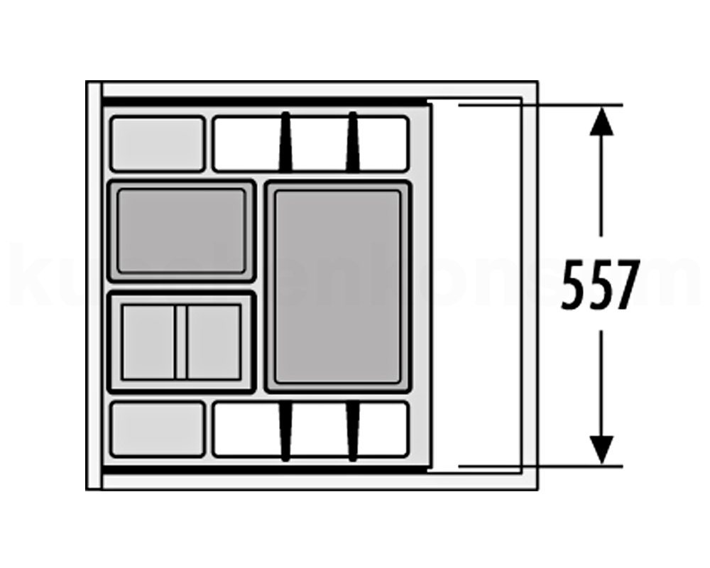 Hailo Einbaumülleimer Inneneimer Abfallsammler Separato K 600 18/8/8/D – Bild 5 von 5