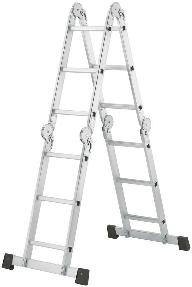 Hailo Gelenkleiter M60, Aluminium-Universalleiter 4x3 Sprossen – Bild 3 von 5