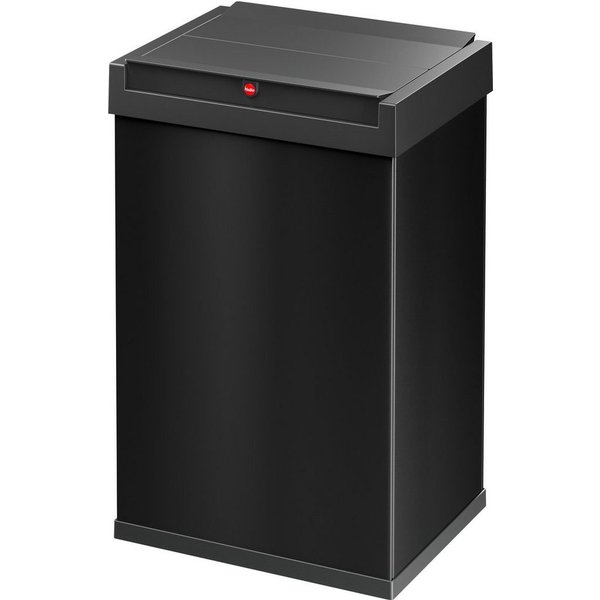 Hailo Mülleimer Big-Box Swing L, 35 Liter, Stahlblech, Abfallbox mit selbstschließendem Schwingdeckel