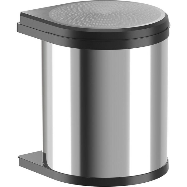 Hailo Mülleimer, 15 l Volumen, Montage an Drehtüren, Klappdeckel,Rostfrei,Schwenktechni