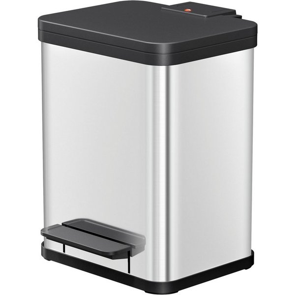 Hailo Mülleimer Öko duo Plus M, 18 l, Stahlblech o. Edelstahl, Kunststoff Inneneimer, Made in Germany