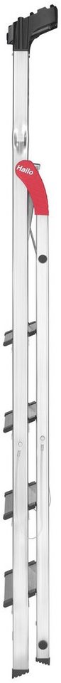 Hailo Stehleiter L80 ComfortLine, Alu-Sicherheits-Stehleiter 5 Stufen – Bild 4 von 5
