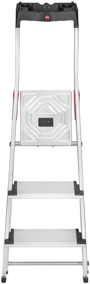 Hailo Stehleiter L80 ComfortLine, Alu-Sicherheits-Stehleiter 3 Stufen – Bild 2 von 5