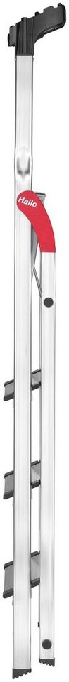 Hailo Stehleiter L80 ComfortLine, Alu-Sicherheits-Stehleiter 4 Stufen – Bild 3 von 5