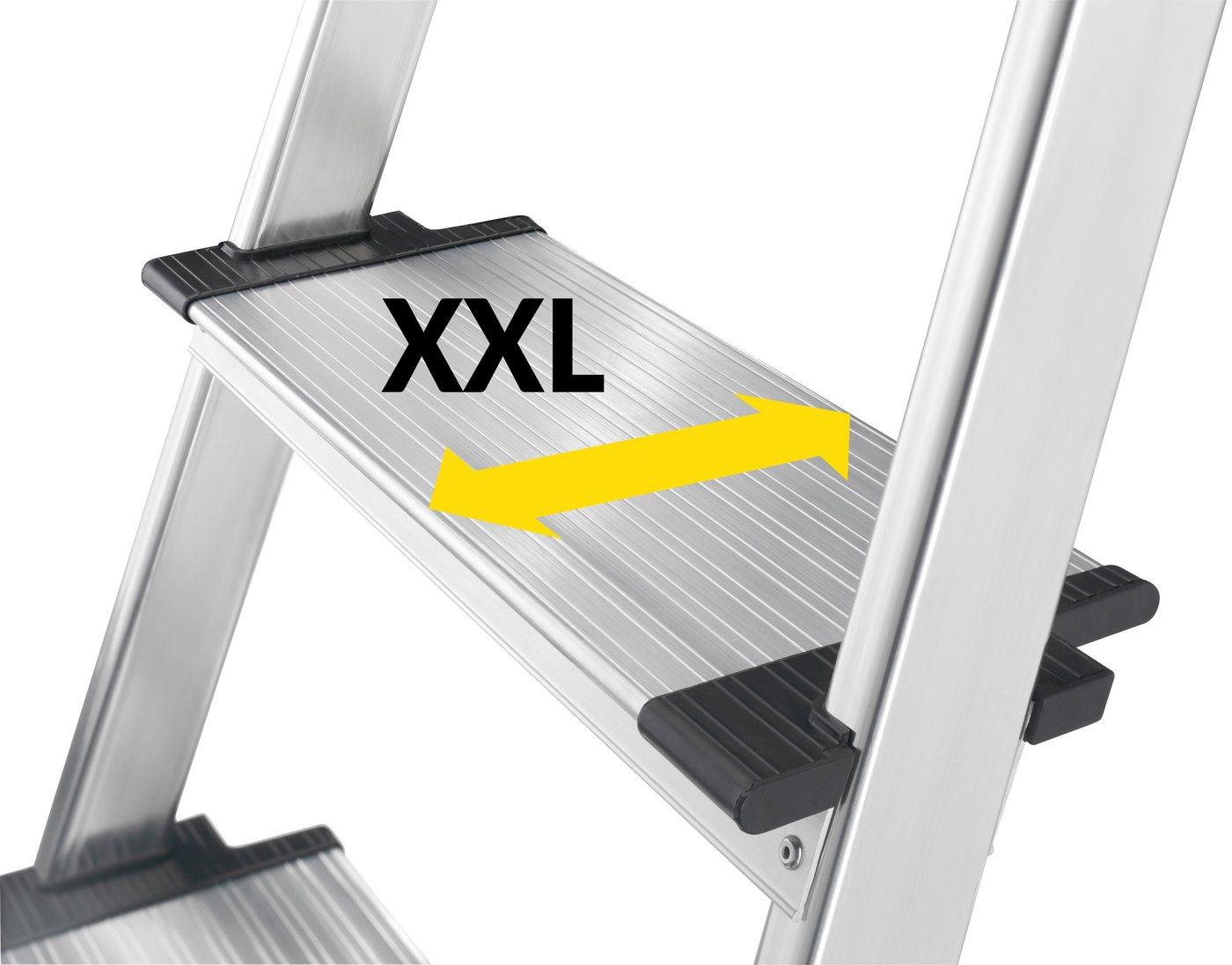 Hailo Stehleiter L80 ComfortLine, Alu-Sicherheits-Stehleiter 4 Stufen – Bild 4 von 5