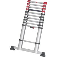 Hailo Teleskopleiter FlexLine, Alu-Sicherheits-Teleskopleiter 11 Sprossen