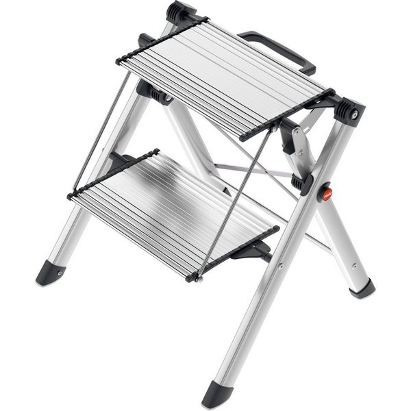 Hailo Trittleiter MK80 ComfortLine, 2-stufig, Aluminium