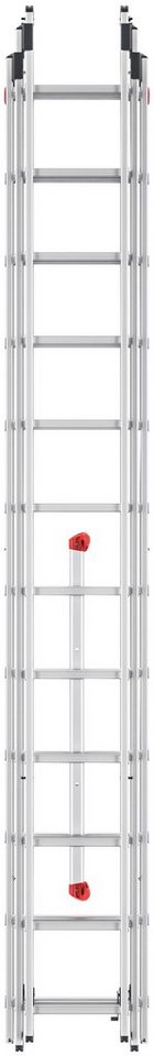Hailo Vielzweckleiter HobbyStep combi (Set), Aluminium Kombileiter 3-teilig 3x12 Sprossen – Bild 4 von 5