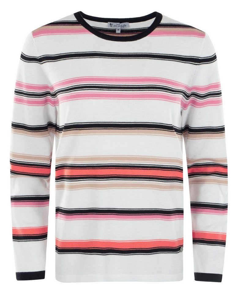 Hajo Rundhalspullover Damen Pullover, Feinstrick, Streifenlook – Bild 2 von 4