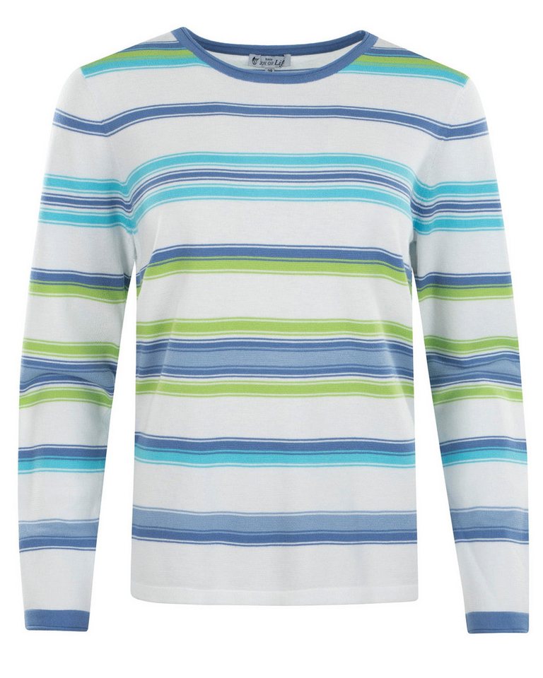 Hajo Rundhalspullover Damen Pullover, Feinstrick, Streifenlook – Bild 4 von 4