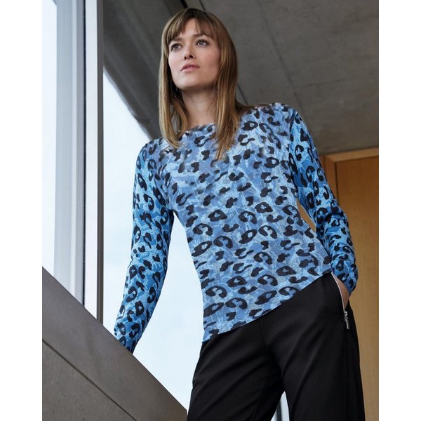 Hajo Rundhalspullover Pullover mit Animalprint