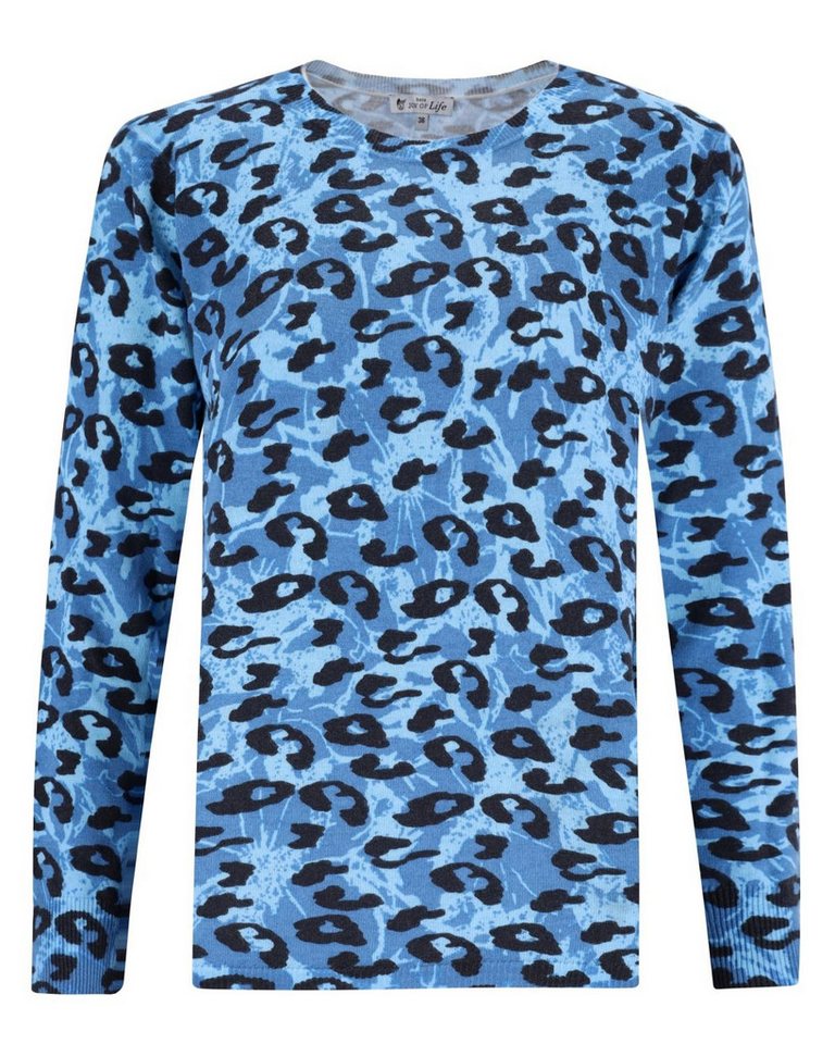 Hajo Rundhalspullover Pullover mit Animalprint – Bild 2 von 5