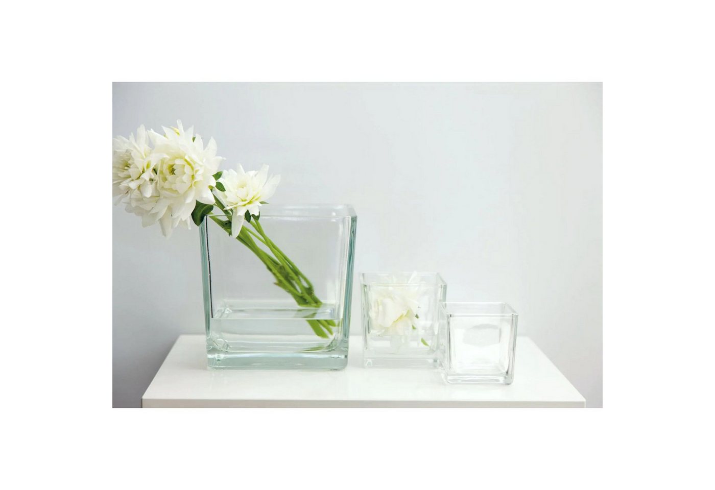 Hakbijl Glass Teelichthalter CUBE, Farbe: Transparent, Höhe: 6cm – Bild 2 von 2