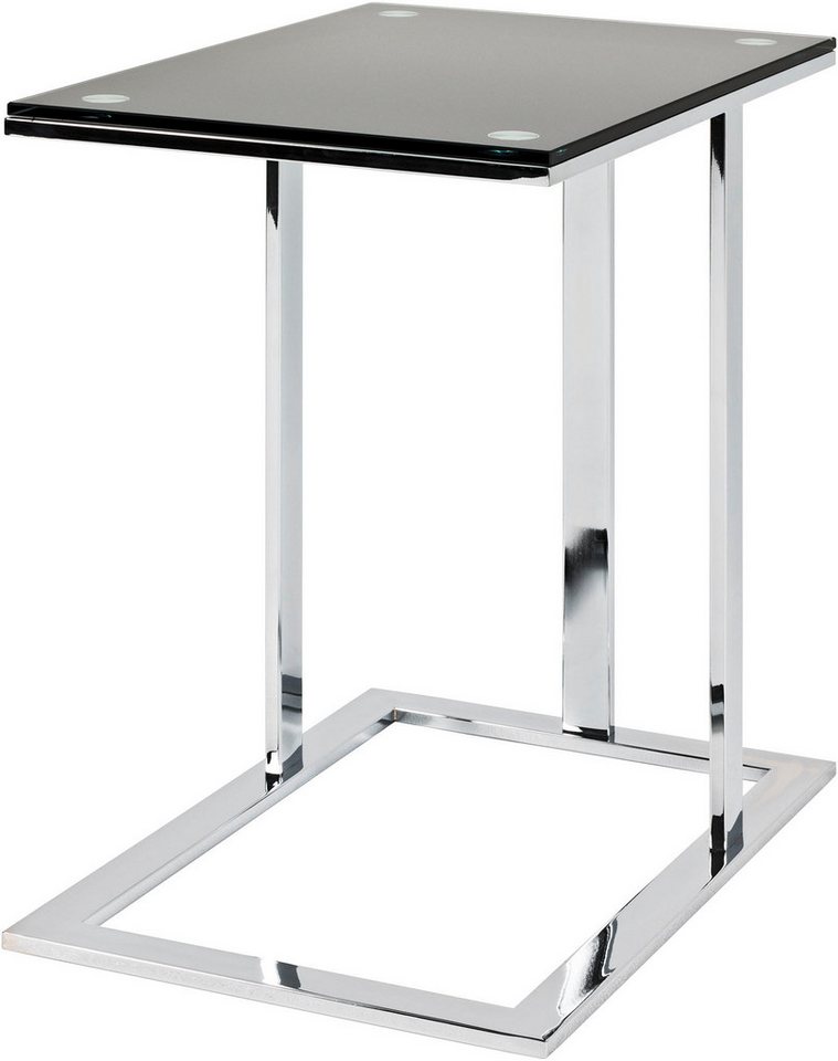 HAKU Beistelltisch Sofatisch, Wohnzimmertisch (1-St), rechteckig - aus Metall Silber B/T/H 54/37/58 cm – Bild 3 von 5