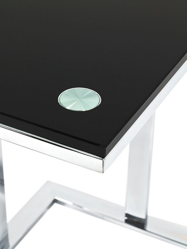 HAKU Beistelltisch Sofatisch, Wohnzimmertisch (1-St), rechteckig - aus Metall Silber B/T/H 54/37/58 cm – Bild 4 von 5