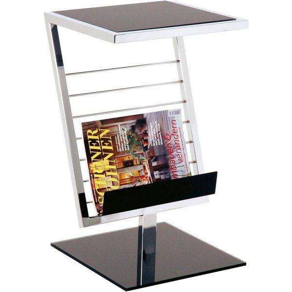 HAKU Beistelltisch Sofatisch, Wohnzimmertisch (1-St), rechteckig - aus Metall Silber B/T/H 36/30/60 cm