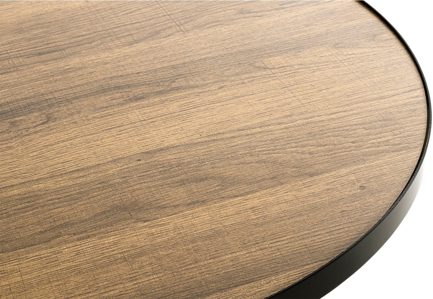 HAKU Beistelltisch Sofatisch, Wohnzimmertisch (1-St), rund - aus MDF Braun - Ø/H 60/48 cm – Bild 3 von 5