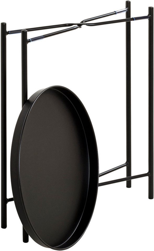 HAKU Beistelltisch Sofatisch, Wohnzimmertisch (1-St), rund - aus Metall Schwarz - Ø/H 39/50 cm – Bild 4 von 5
