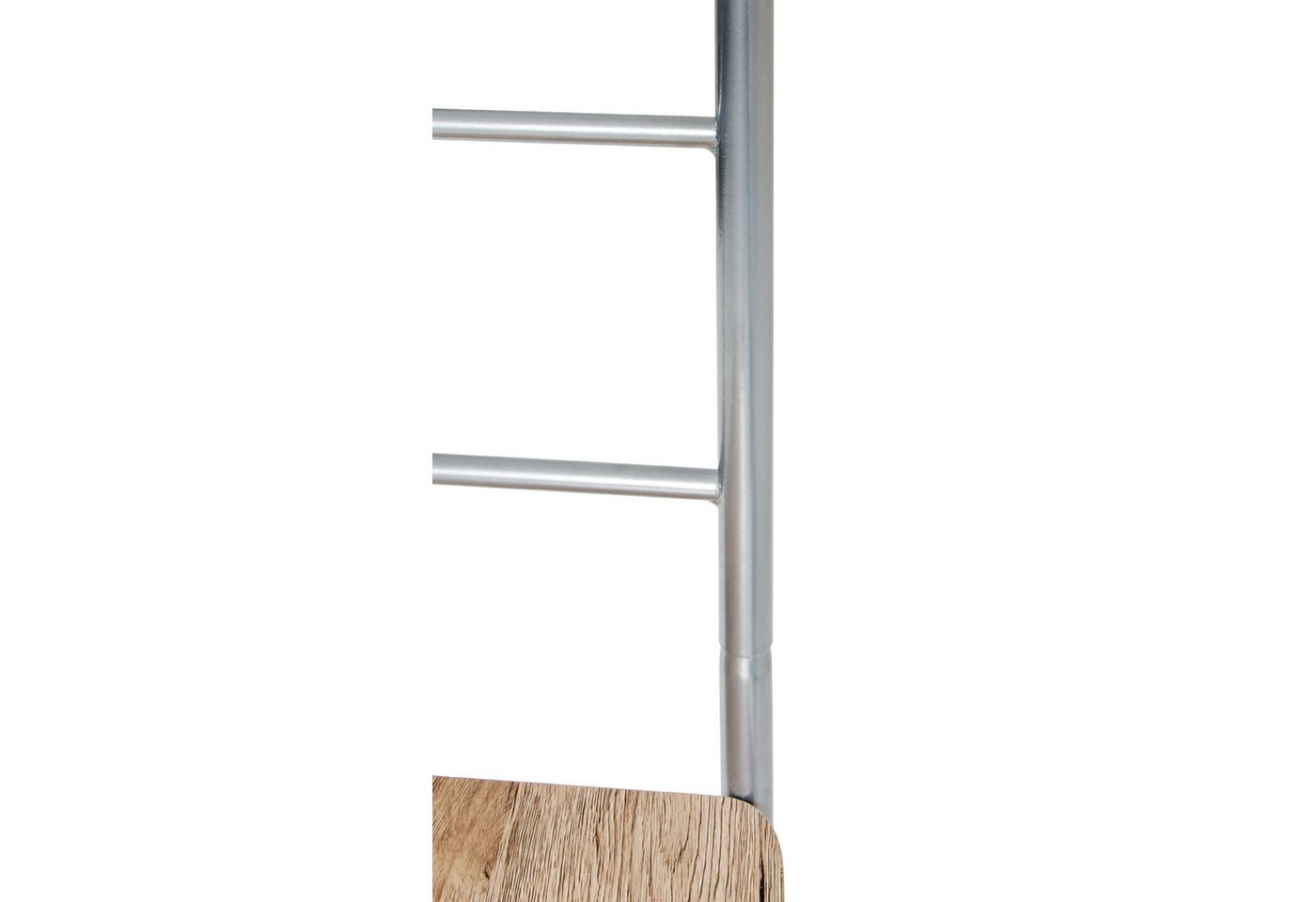 HAKU Herrendiener Herrendiener alu, eiche-Kleiderständer, Metall-B 46 x H 109 x T 46 cm, (1 Stück), Herrendiener aus Metall, Anziehstuhl, Stiller Diener, Stumme – Bild 4 von 4