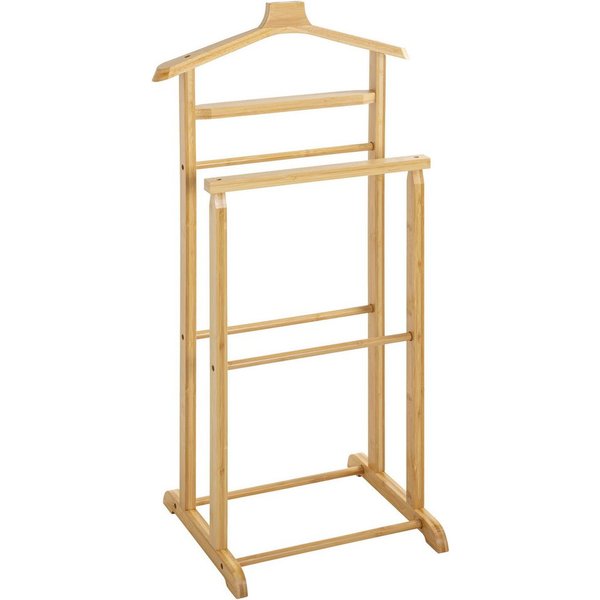 HAKU Herrendiener Anzugständer, Dressboy, Kleiderboy, Kleiderbutler, Stiller Diener, (1 St), freiform - aus Bambus natur -B/T/H 48/35/96 cm