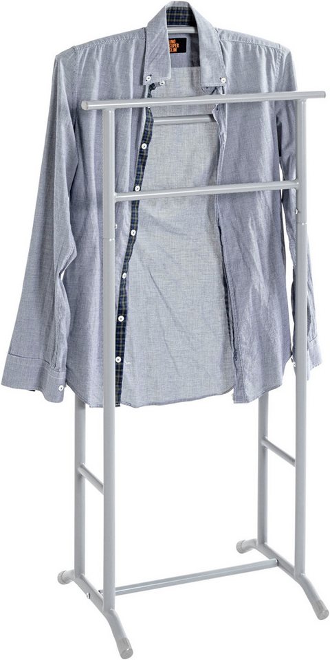 HAKU Herrendiener Anzugständer, Dressboy, Kleiderboy, Kleiderbutler, Stiller Diener, (1 St), Freiform - aus Metall -B/T/H 48/36/107 cm – Bild 4 von 5