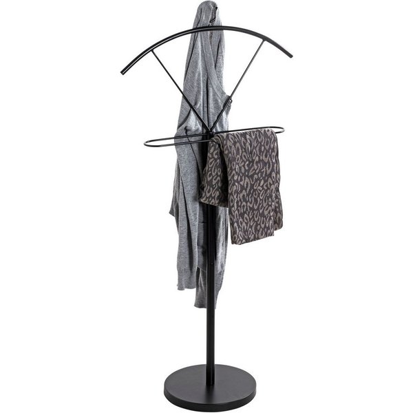 HAKU Herrendiener Anzugständer, Dressboy, Kleiderboy, Kleiderbutler, Stiller Diener, (1 St), freiform - aus Metall schwarz -B/T/H 51/28/117 cm