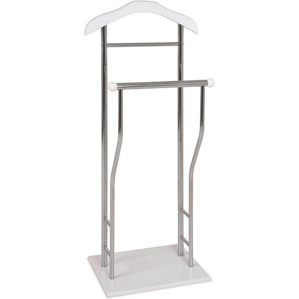 HAKU Herrendiener Herrendiener chrom - Kleiderständer, Metall - B 45xH 110xT 30 cm, (1 Stück), Herrendiener aus Metall, Stiller Diener, Stummer Diener
