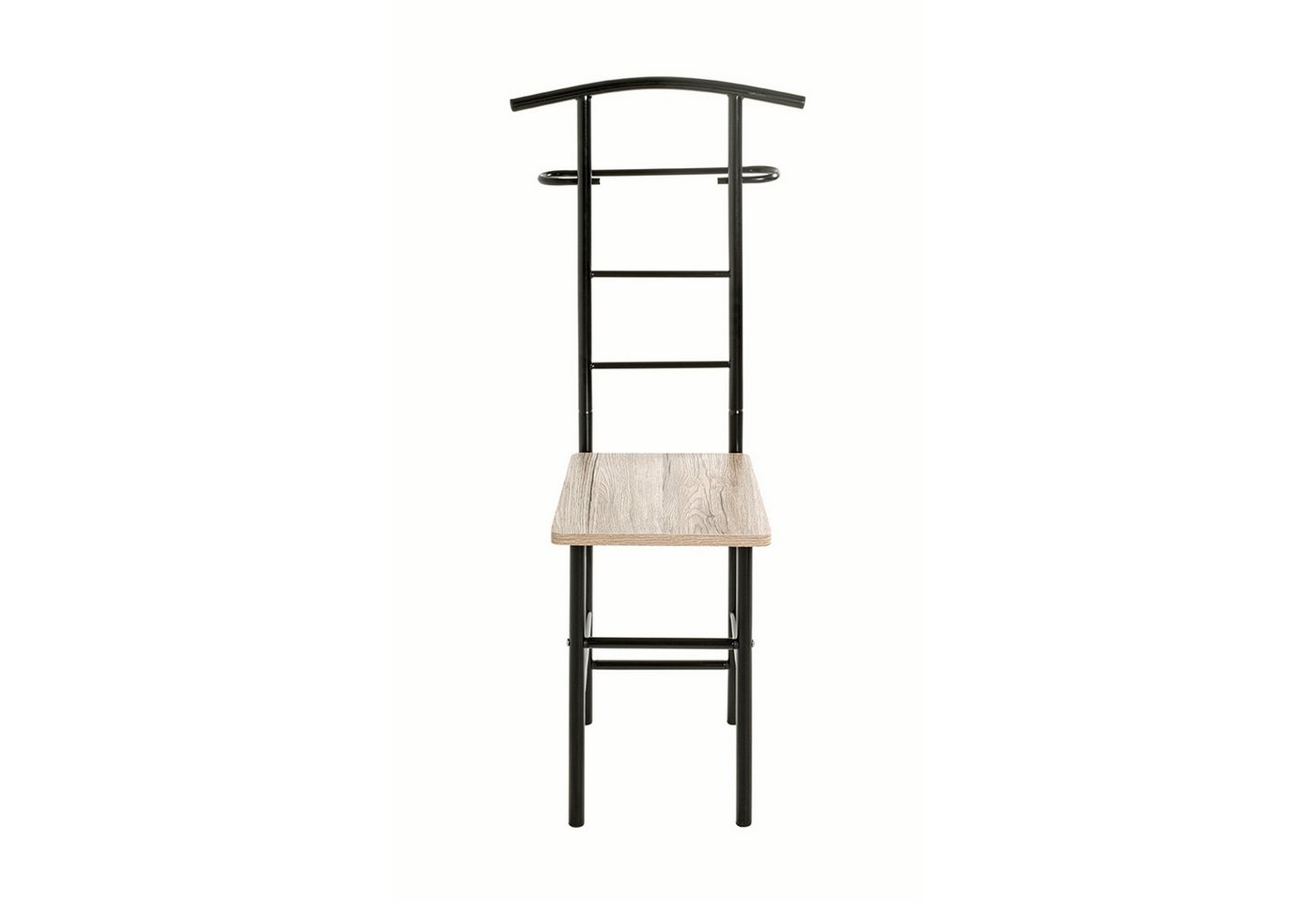 HAKU Herrendiener Herrendiener eiche, schwarz-Kleiderständer, Metall-B 46xH 109xT46 cm, (1xHerrendiener, Stummer Diener - Herrenständer), Herrendiener aus Metal – Bild 5 von 5