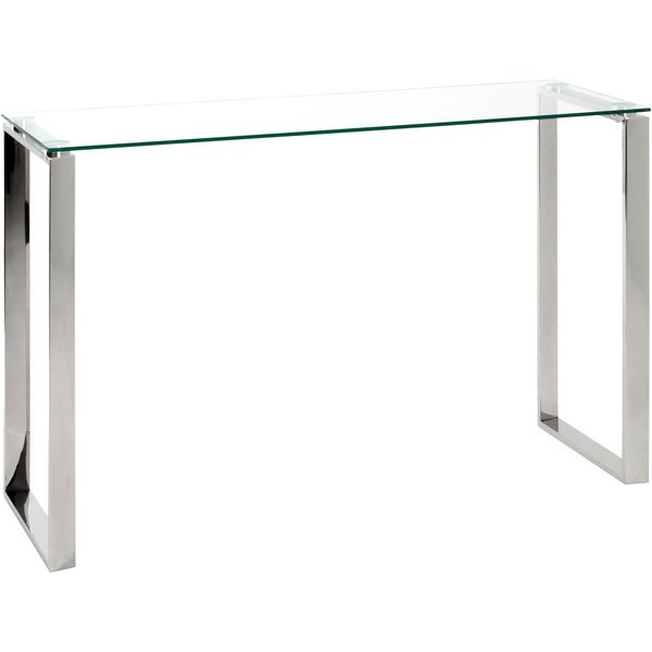HAKU Konsole Sideboard, rechteckig - aus Metall Silber - B/T/H 120/40/78 cm