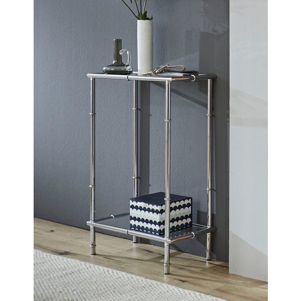 HAKU Konsolentisch Beistelltisch (1-St), rechteckig - aus Metall Silber B/T/H 50/25/75 cm