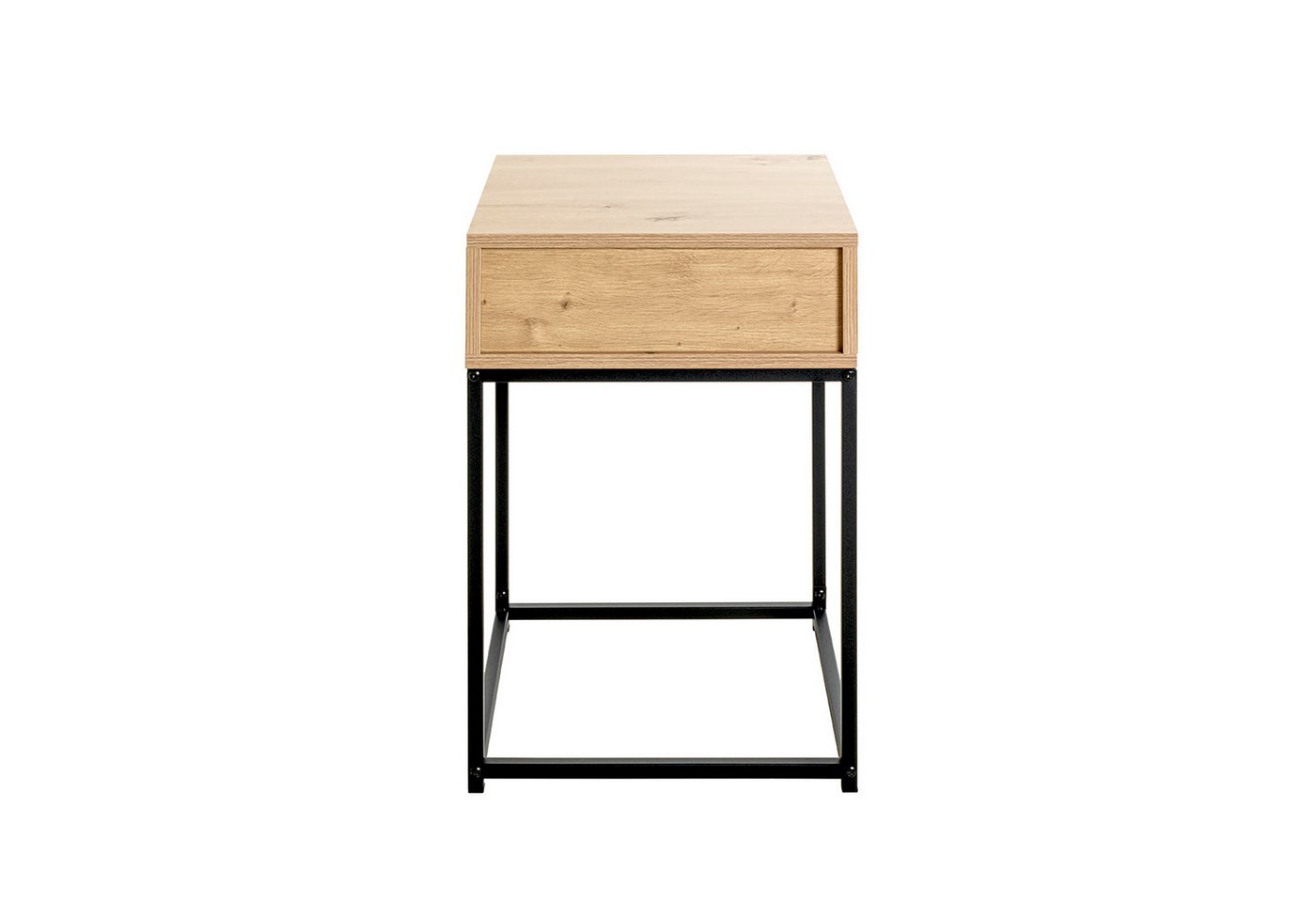 HAKU Konsolentisch Konsole - eiche-schwarz - Metall, Spanplatte - H. 60cm - Ablagetisch (1xKonsole, Beistelltisch - Schminktisch), Wandregal - Ablage - Konsolen – Bild 5 von 5