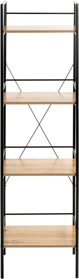 HAKU Regal Aufbewahrungsregal, Dekoregal, Standregal, 1-tlg., rechteckig - aus MDF Braun - B/T/H 34/27/130 cm – Bild 4 von 5