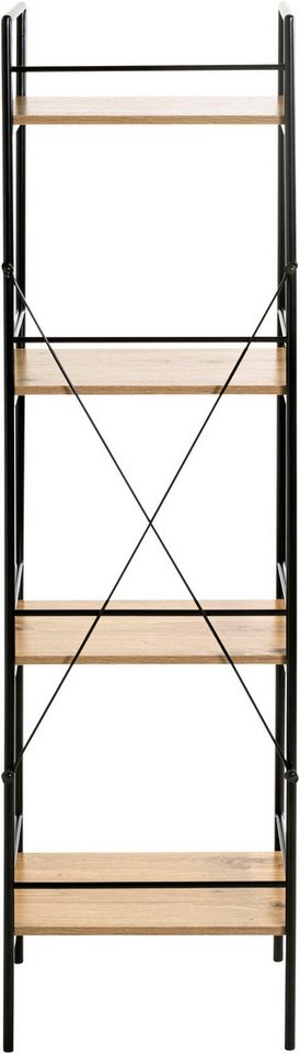 HAKU Regal Aufbewahrungsregal, Dekoregal, Standregal, 1-tlg., rechteckig - aus MDF Braun - B/T/H 34/27/130 cm – Bild 5 von 5